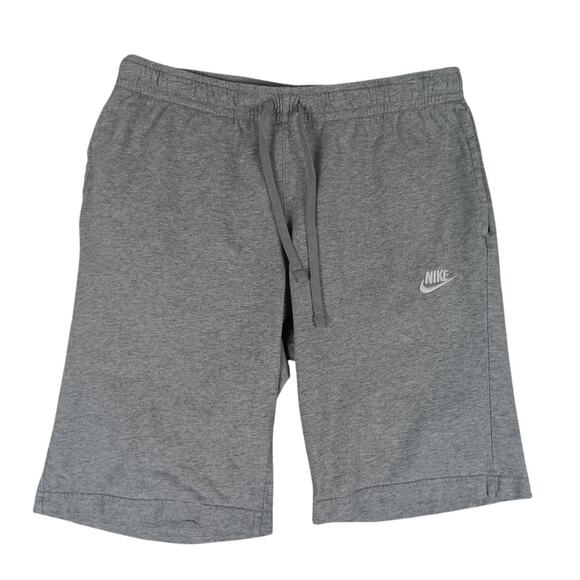 Nike Vintage Fleece Sweat Shorts Mens Large Grey Swoosh Logo Embroidered Y2K - Picture 2 of 15